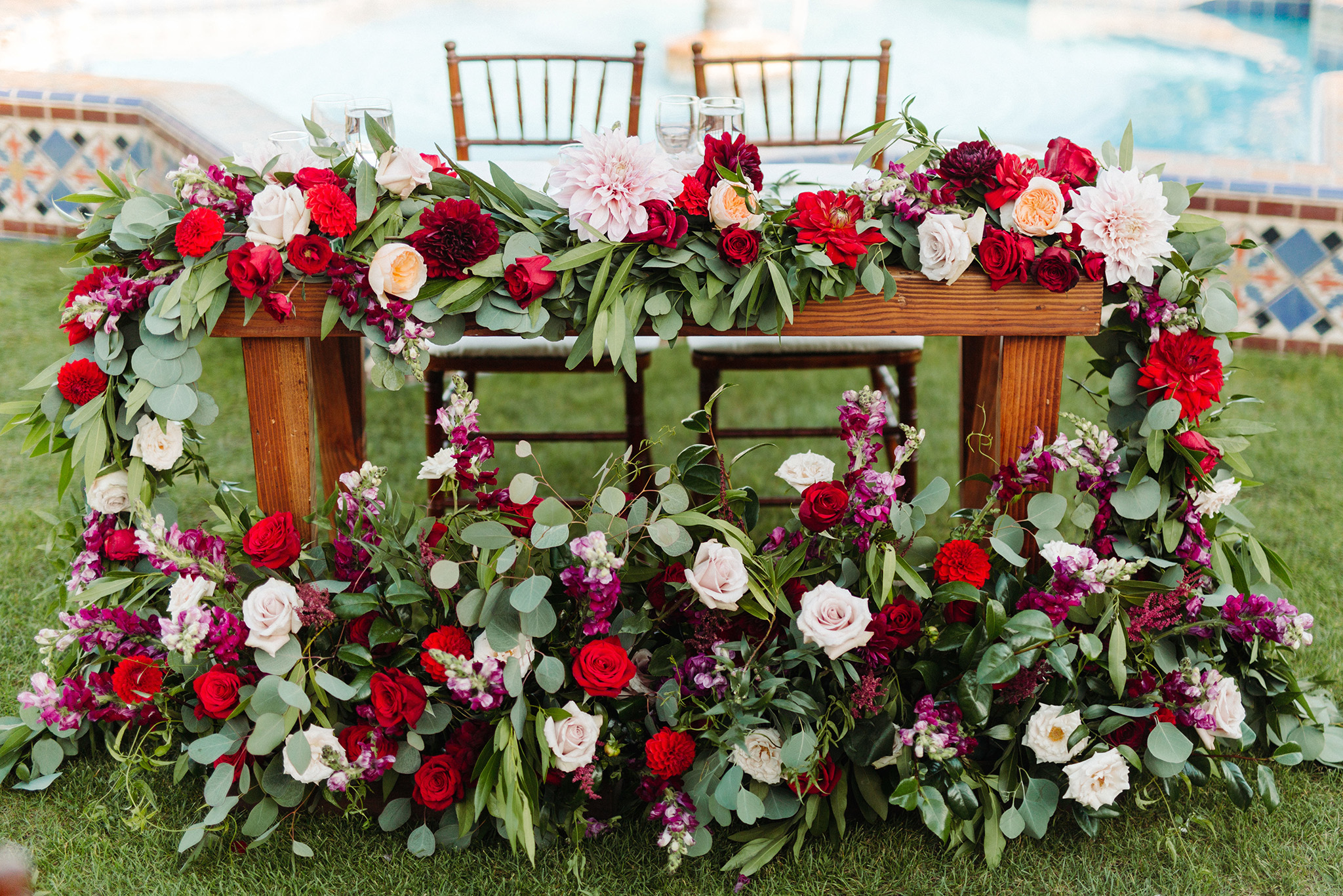 head table florals