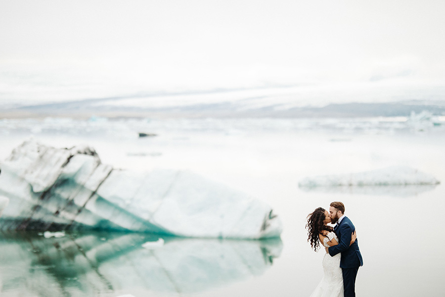 what is an elopement, iceland elopement, bride and groom with glaciers