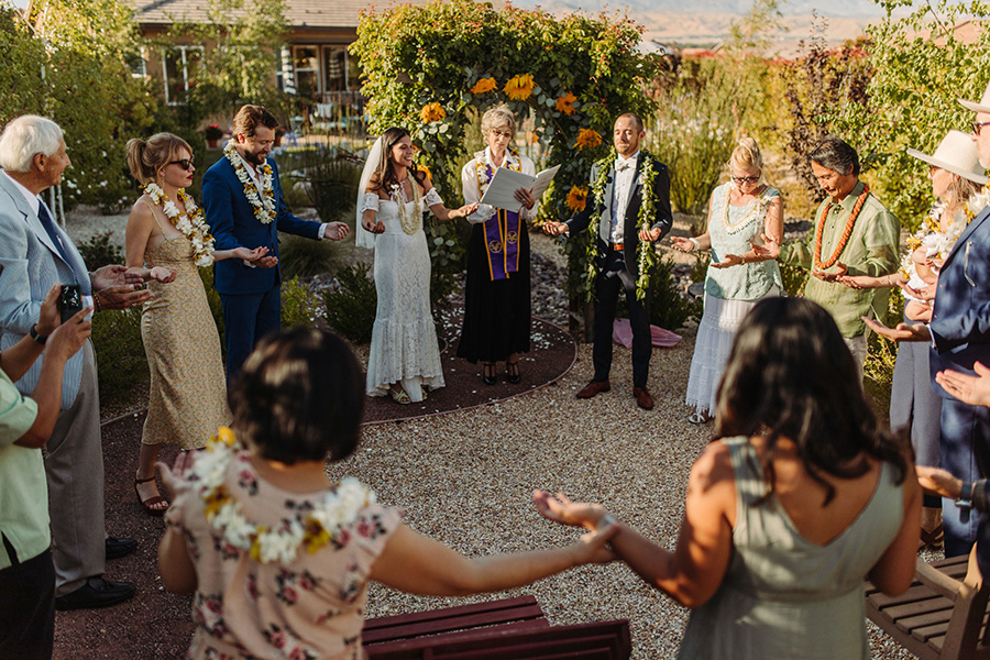 what is an elopement, home wedding, backyard wedding