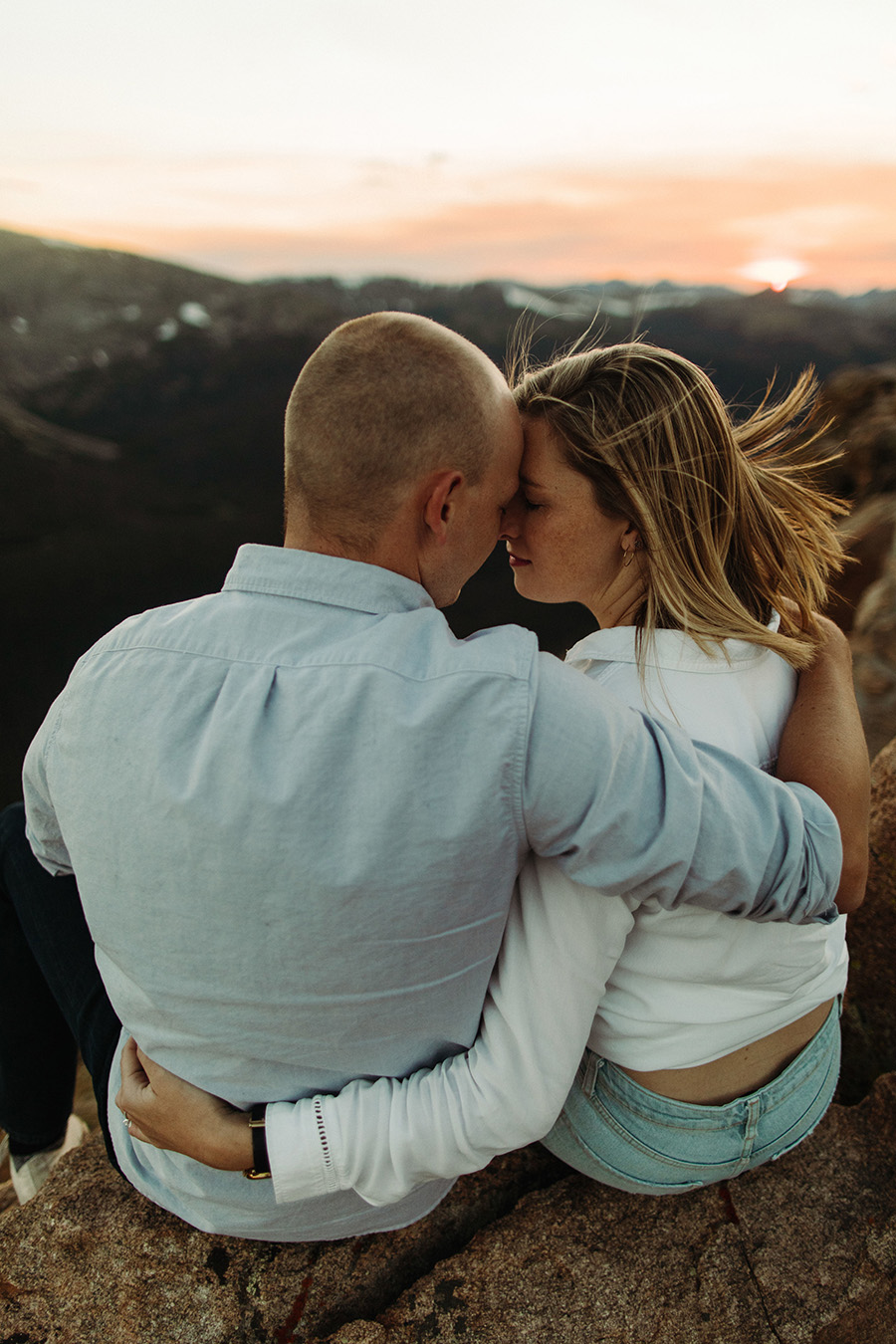mountain engagement shoot, forest canyon overlook